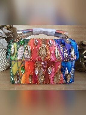 Kurt Geiger Medium Sequin Kesington Bag.